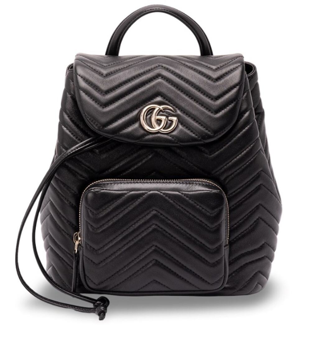 NEW GUCCI $3400 MARMONT BLACK LEATHER TOTE BACKPACK BAG AUTHENTIC!